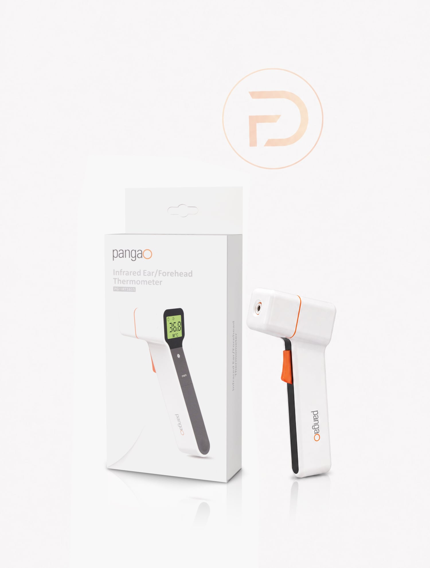 PangaO PG-IRT1615 infrarødt pande-termometer (beskadiget emballage)